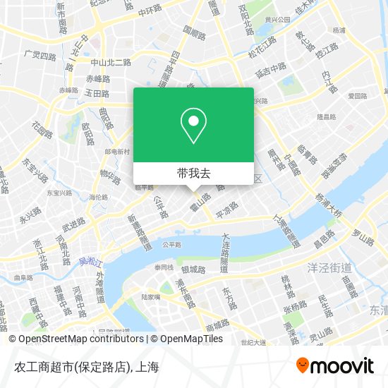 农工商超市(保定路店)地图