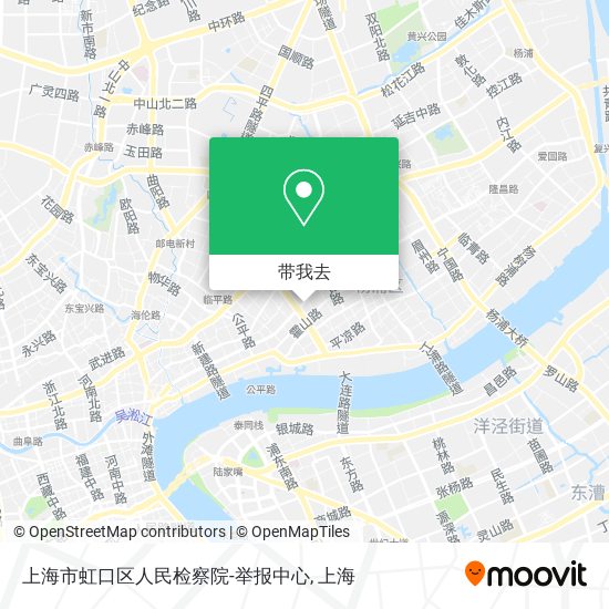 上海市虹口区人民检察院-举报中心地图