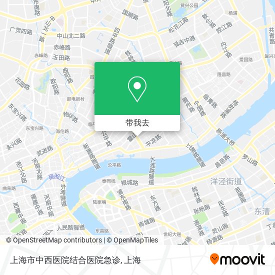 上海市中西医院结合医院急诊地图