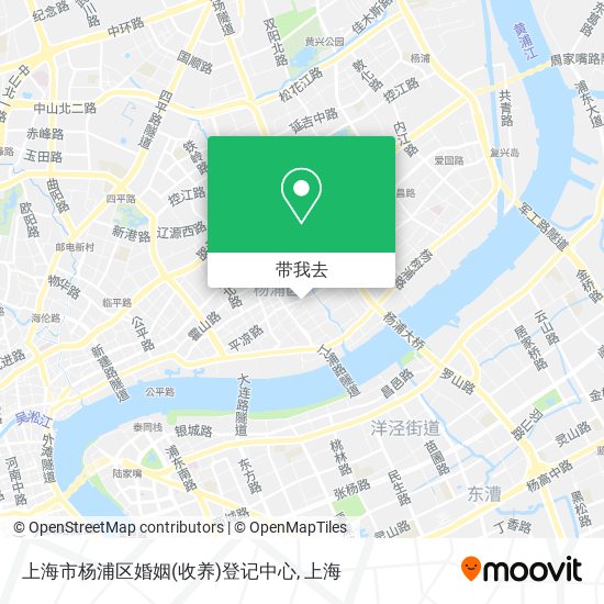 上海市杨浦区婚姻(收养)登记中心地图