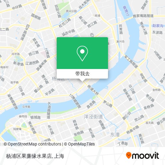 杨浦区果廉缘水果店地图