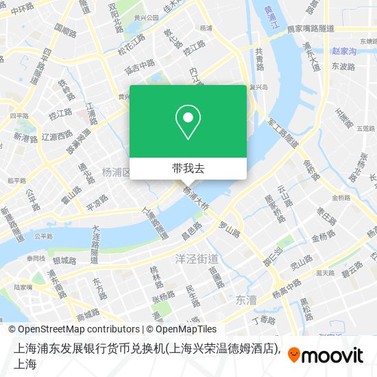 上海浦东发展银行货币兑换机(上海兴荣温德姆酒店)地图