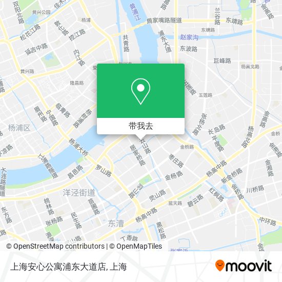 上海安心公寓浦东大道店地图