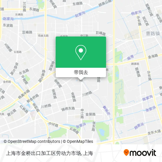 上海市金桥出口加工区劳动力市场地图