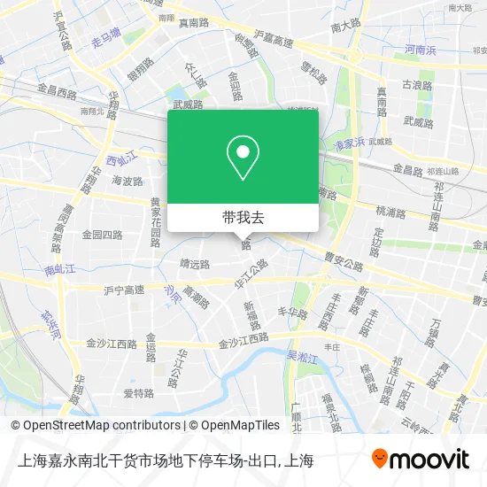 上海嘉永南北干货市场地下停车场-出口地图