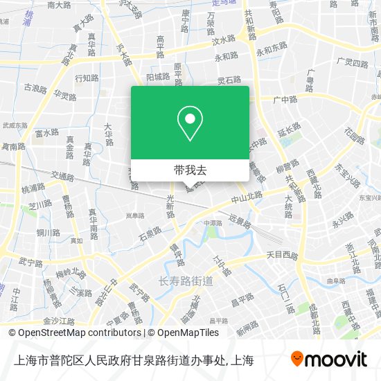 上海市普陀区人民政府甘泉路街道办事处地图