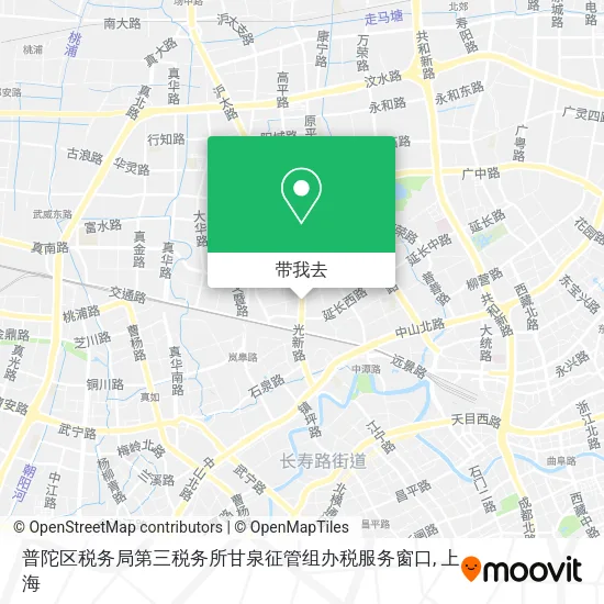 普陀区税务局第三税务所甘泉征管组办税服务窗口地图