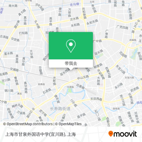 上海市甘泉外国语中学(宜川路)地图