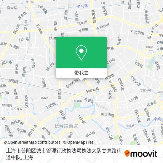 上海市普陀区城市管理行政执法局执法大队甘泉路街道中队地图