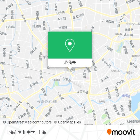 上海市宜川中学地图