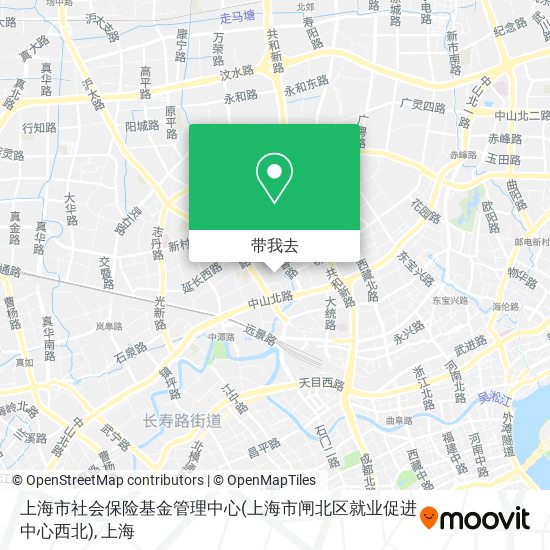 上海市社会保险基金管理中心(上海市闸北区就业促进中心西北)地图
