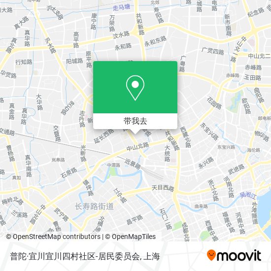 普陀·宜川宜川四村社区-居民委员会地图