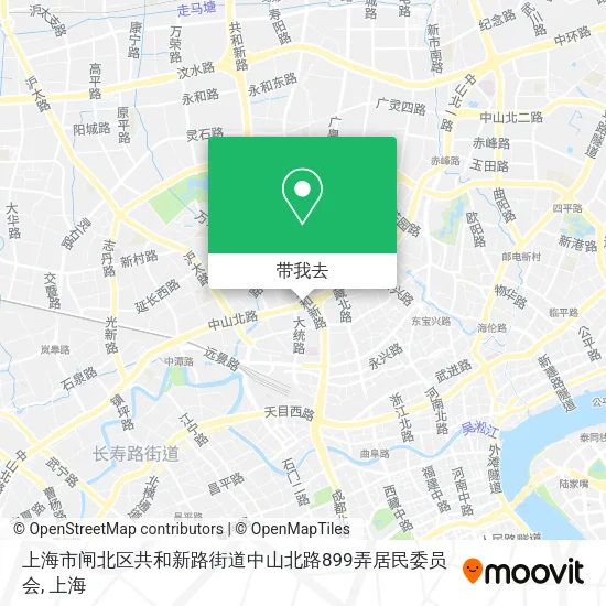 上海市闸北区共和新路街道中山北路899弄居民委员会地图
