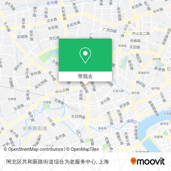 闸北区共和新路街道综合为老服务中心地图
