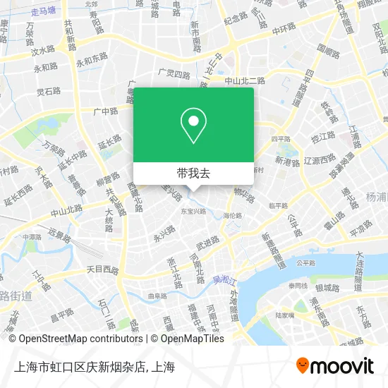 上海市虹口区庆新烟杂店地图