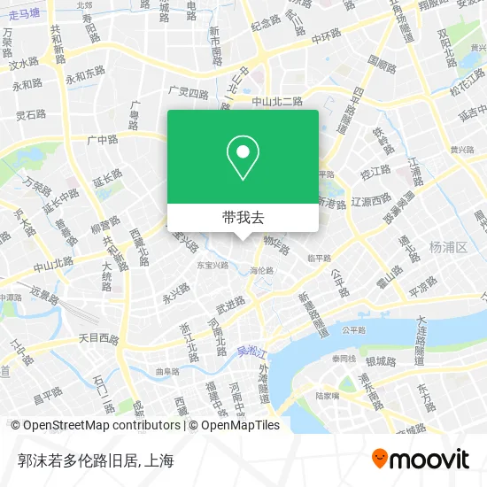 郭沫若多伦路旧居地图