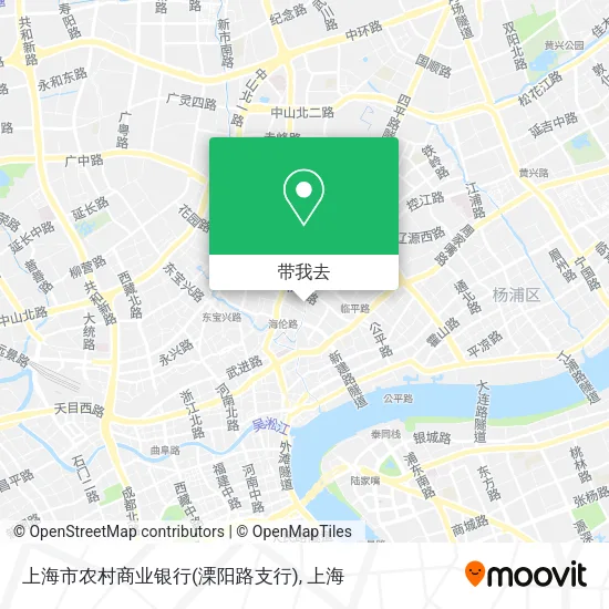 上海市农村商业银行(溧阳路支行)地图