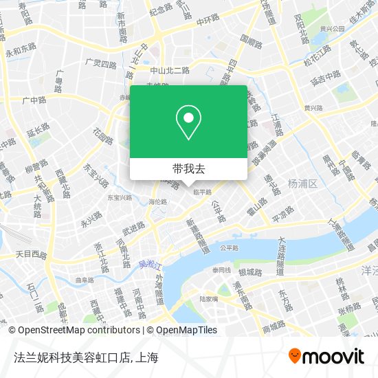 法兰妮科技美容虹口店地图