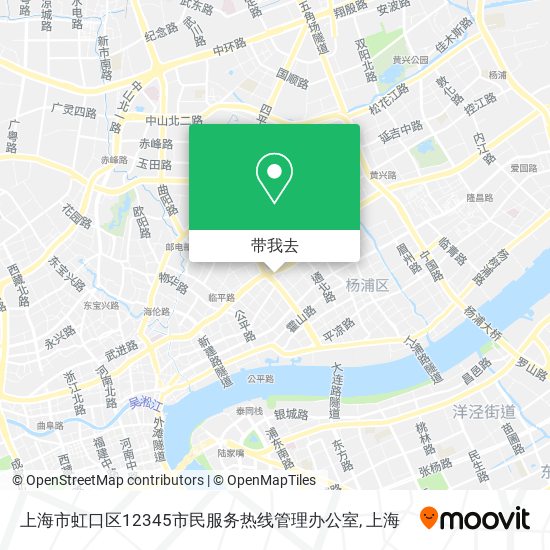 上海市虹口区12345市民服务热线管理办公室地图