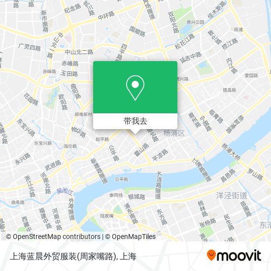 上海蓝晨外贸服装(周家嘴路)地图