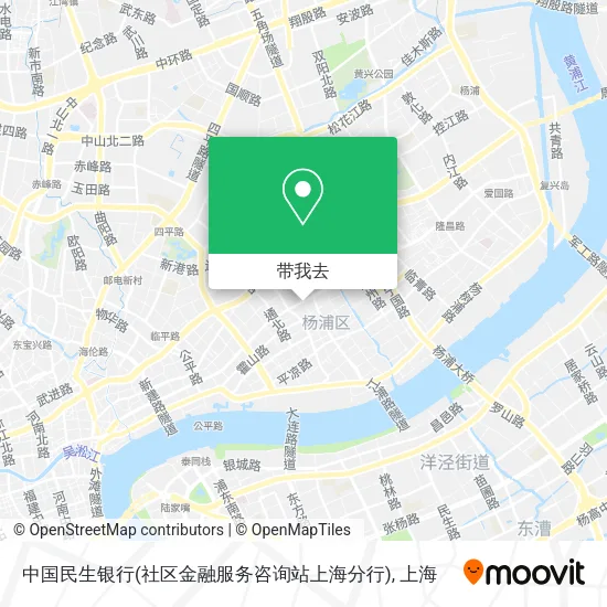 中国民生银行(社区金融服务咨询站上海分行)地图
