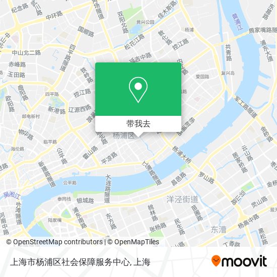 上海市杨浦区社会保障服务中心地图