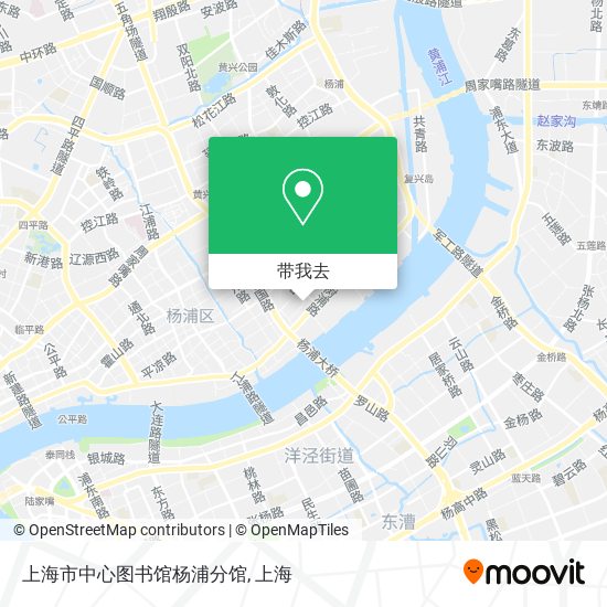 上海市中心图书馆杨浦分馆地图