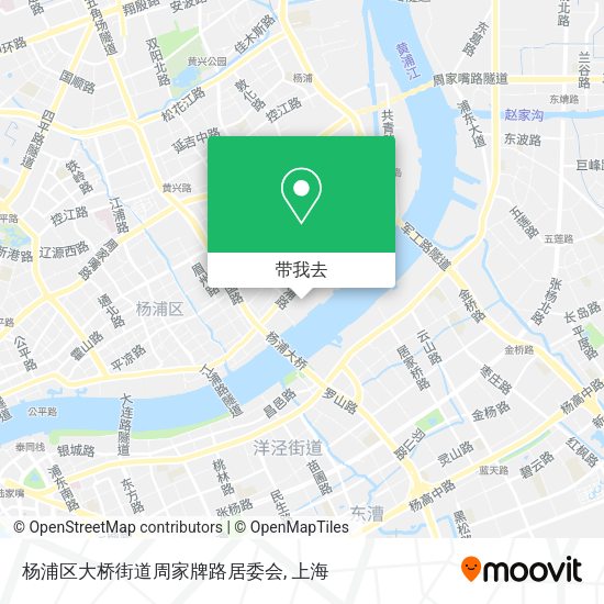 杨浦区大桥街道周家牌路居委会地图