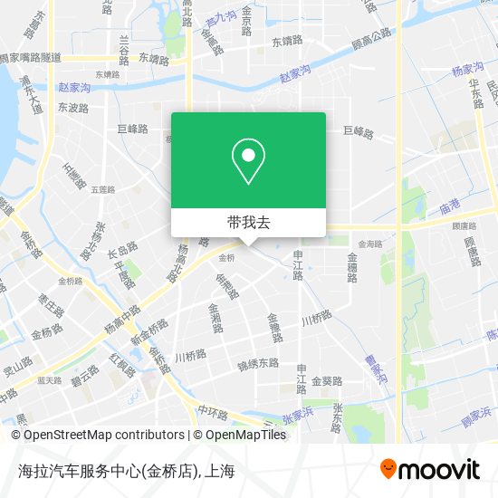 海拉汽车服务中心(金桥店)地图