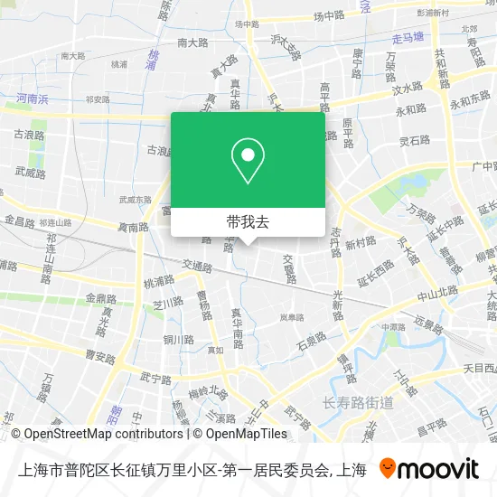 上海市普陀区长征镇万里小区-第一居民委员会地图