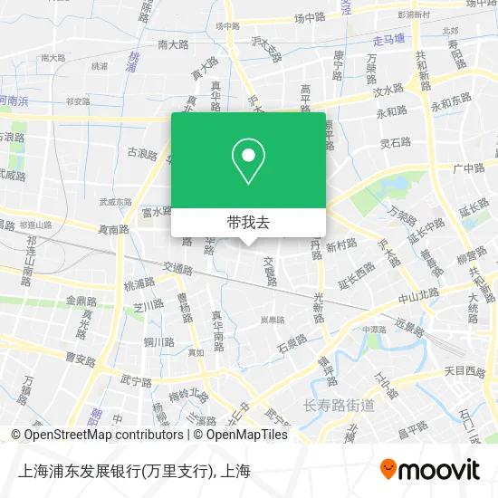 上海浦东发展银行(万里支行)地图