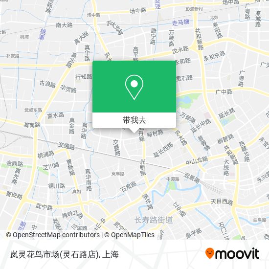 岚灵花鸟市场(灵石路店)地图