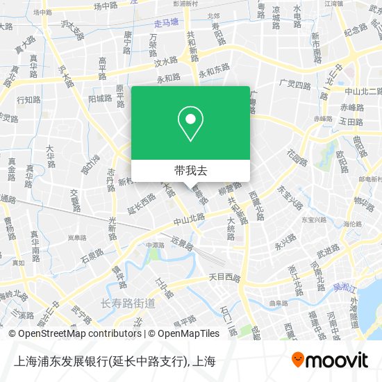 上海浦东发展银行(延长中路支行)地图