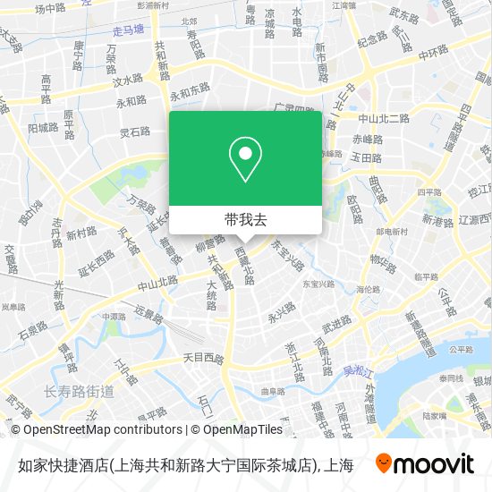 如家快捷酒店(上海共和新路大宁国际茶城店)地图