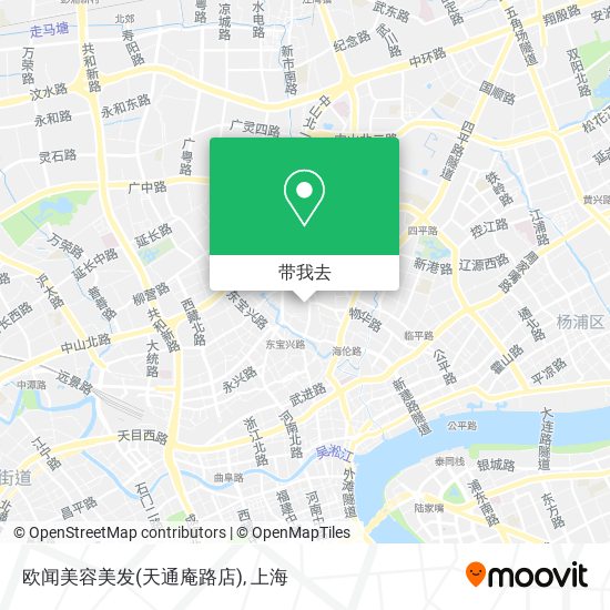 欧闻美容美发(天通庵路店)地图