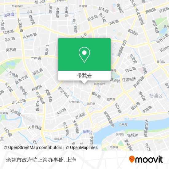 余姚市政府驻上海办事处地图