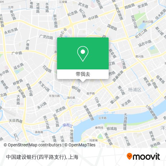 中国建设银行(四平路支行)地图