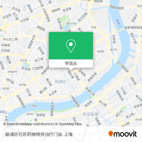 杨浦区社区药物维持治疗门诊地图