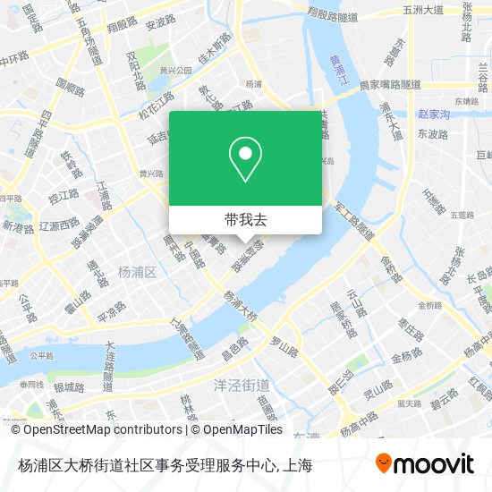 杨浦区大桥街道社区事务受理服务中心地图