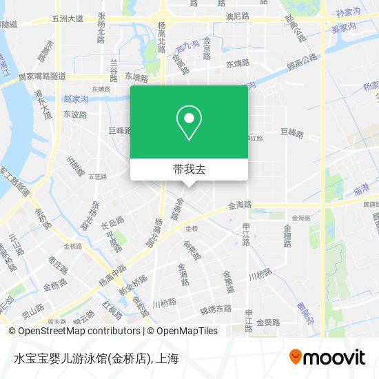 水宝宝婴儿游泳馆(金桥店)地图