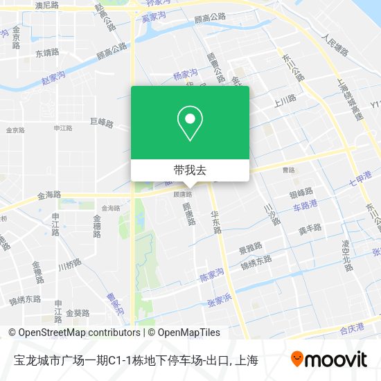 宝龙城市广场一期C1-1栋地下停车场-出口地图