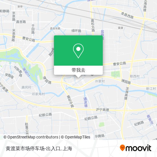 黄渡菜市场停车场-出入口地图