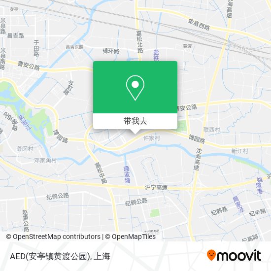 AED(安亭镇黄渡公园)地图