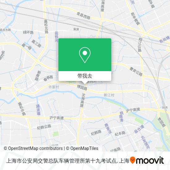 上海市公安局交警总队车辆管理所第十九考试点地图