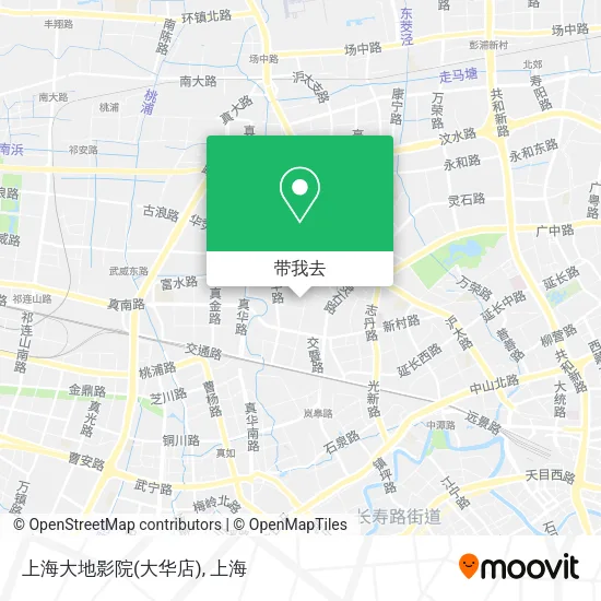 上海大地影院(大华店)地图