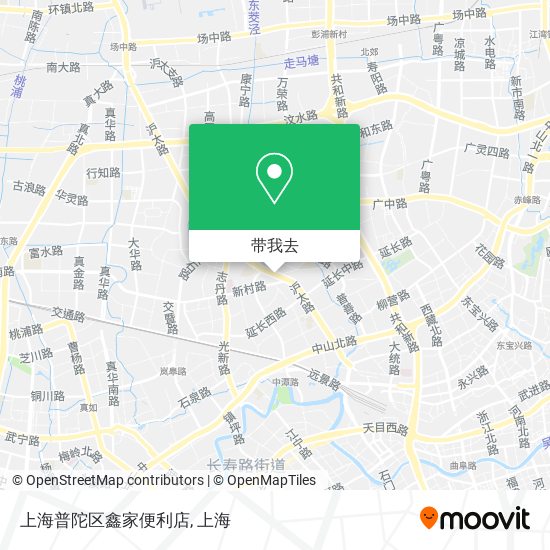 上海普陀区鑫家便利店地图
