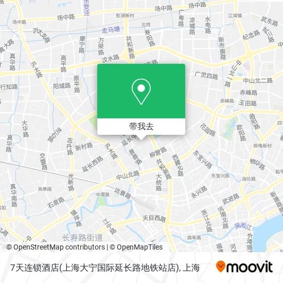 7天连锁酒店(上海大宁国际延长路地铁站店)地图