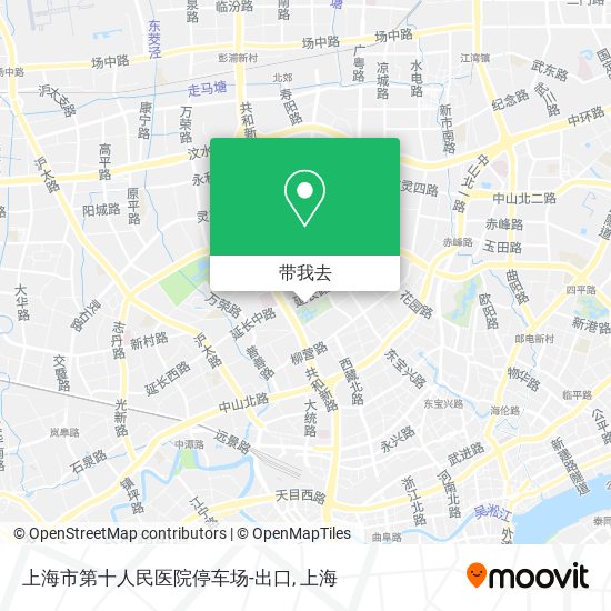 上海市第十人民医院停车场-出口地图