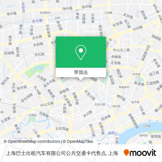 上海巴士出租汽车有限公司公共交通卡代售点地图