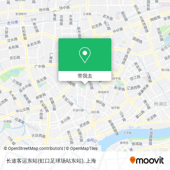 长途客运东站(虹口足球场站东站)地图